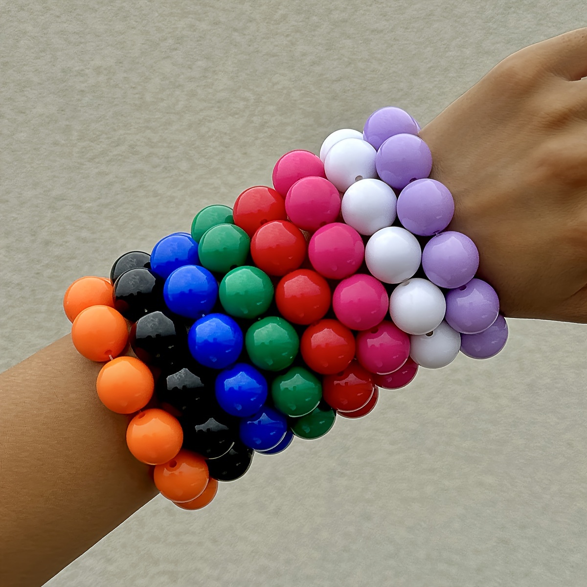 Boho Resin Beaded Bracelet for Everyday Wear & Parties